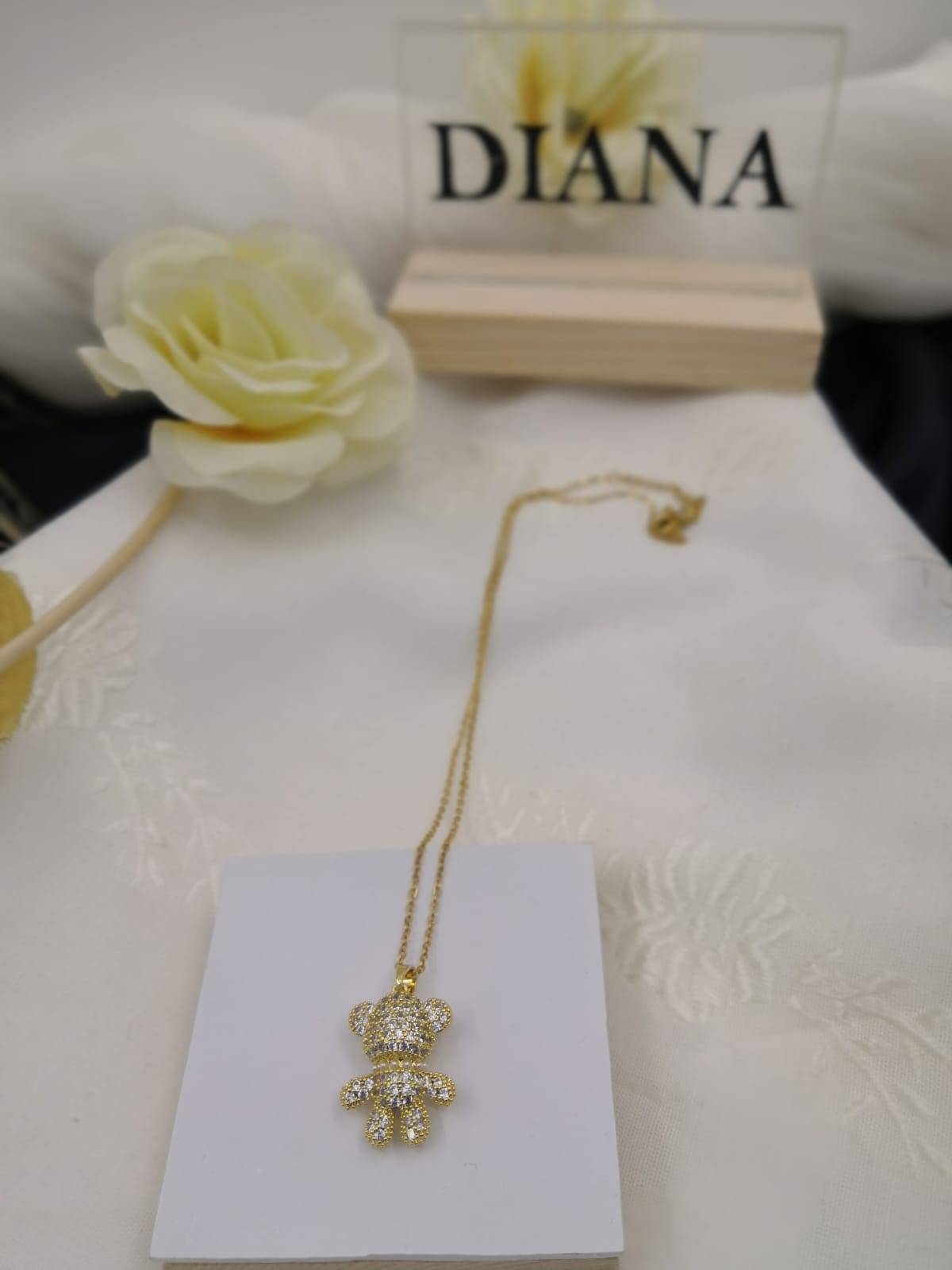 Golden Bear Necklace - Diana & Jewel